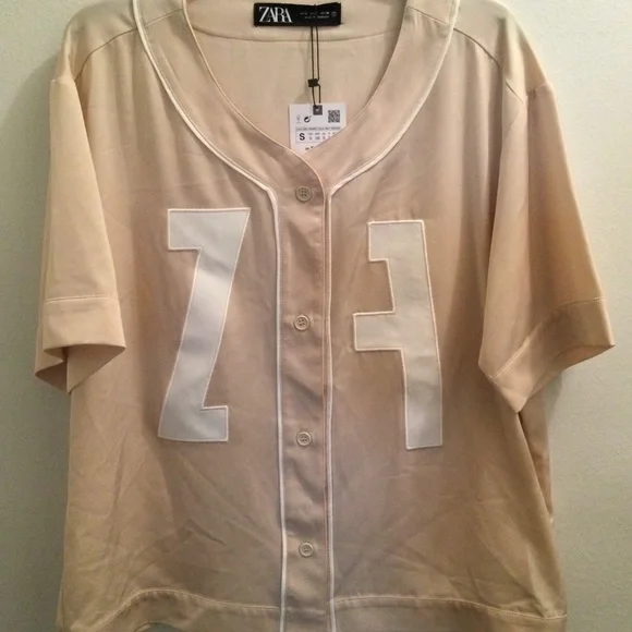ZARA SATIN EMBROIDERED SHIRT - Picture 4 of 5